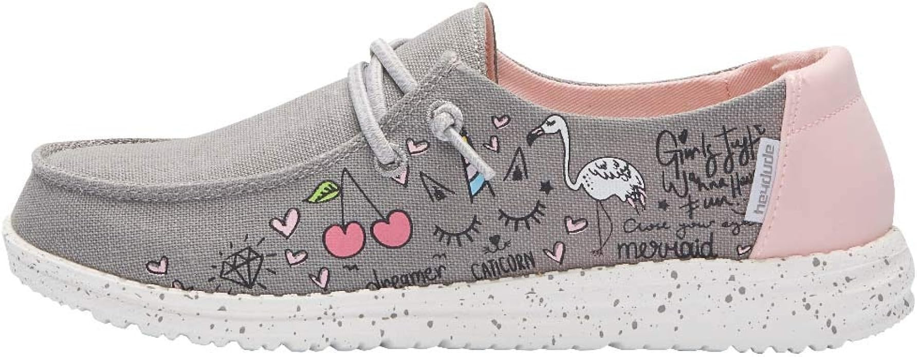 Amazon.com: Hey Dude Girl's Wendy Youth Doodle | Girl’s Shoes | Girl’s Lace Up Loafers | Comf... | Amazon (US)