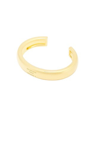 Balenciaga Plated Cuff Bracelet in Metallic Gold | FWRD 