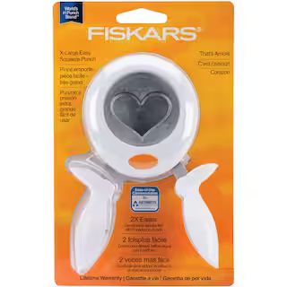 Fiskars® 2" X-Large Heart Squeeze Punch | Michaels Stores