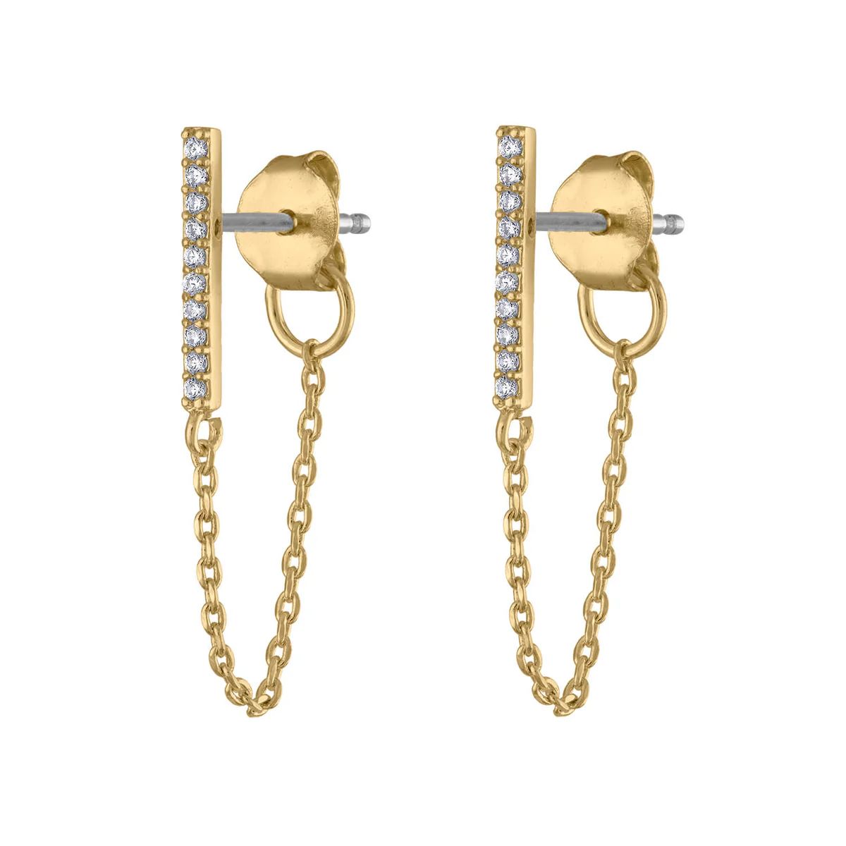 Falling Star Chain Earrings | Maison Miru