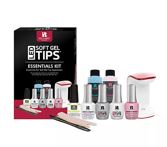 Red Carpet Manicure LED Soft Gel Essential Kit - QVC.com | QVC