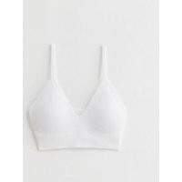 White Ribbed Seamless Bralette New Look | New Look (UK)