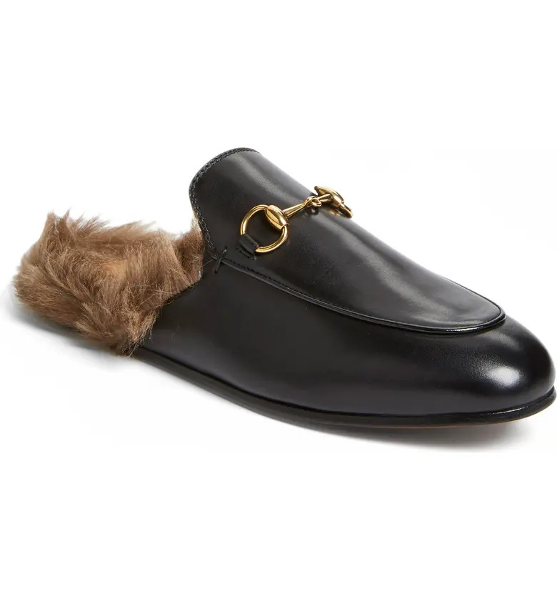 Gucci Princetown Genuine Shearling Loafer Mule | Nordstrom | Nordstrom