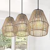 JONATHAN Y JYL1124A Ibiza Island 30" 3-Light Seagrass/Metal Bohemian Coastal LED Pendant, Farmhou... | Amazon (US)