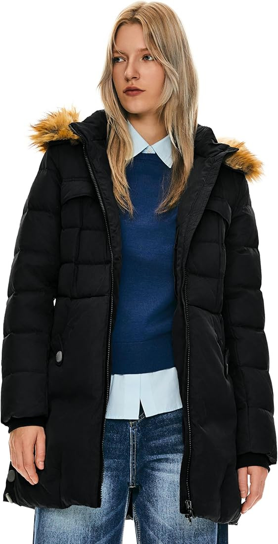 Orolay Women's Winter Down Jacket with Faux Fur Trim Hood | Amazon (US)