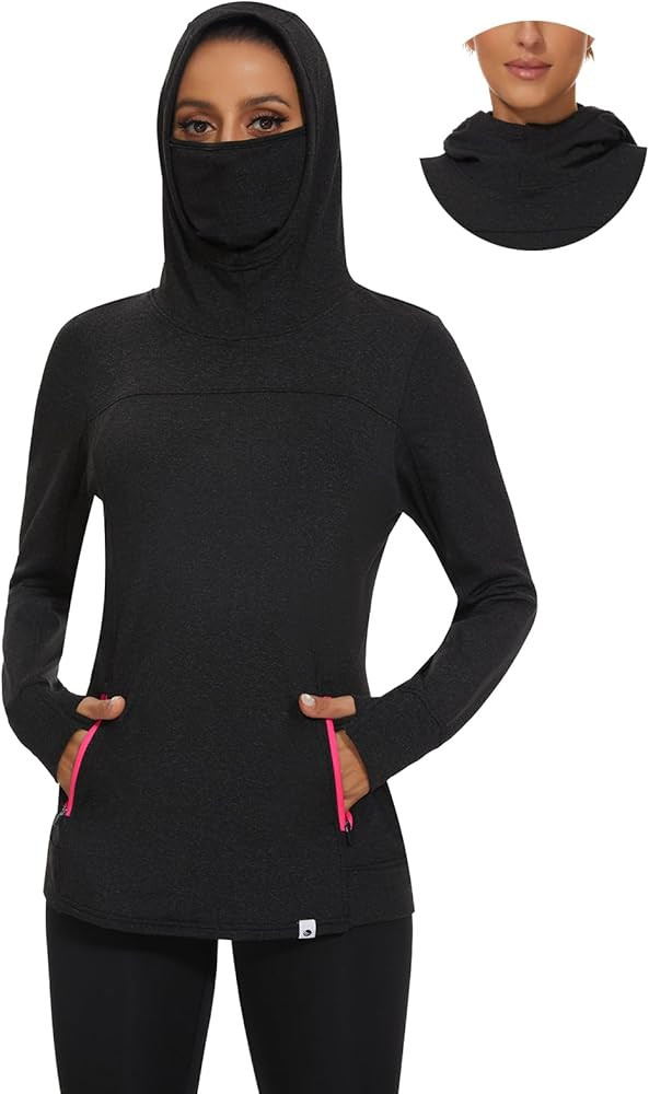 Soneven Women's Running Fleece Sweatshirts Cowl Neck Warm Pullover Hoodie Long Sleeve Thermal Shi... | Amazon (US)