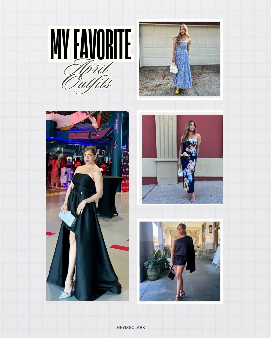April did its thing. ✦
From the blue hour of a flutter-sleeve maxi to a navy floral that felt like a painting come to life — this month dressed itself. A strapless black gown with a slit that meant business, a one-shoulder moment built for a patio and a purpose, and somewhere in between, the reminder that getting dressed is its own kind of joy.
Four looks. one very good month.

#apriloutfits #monthlyfavorites #outfitrecap #styleofthemonth

#LTKootd #LTKMothersDay #LTKSeasonal