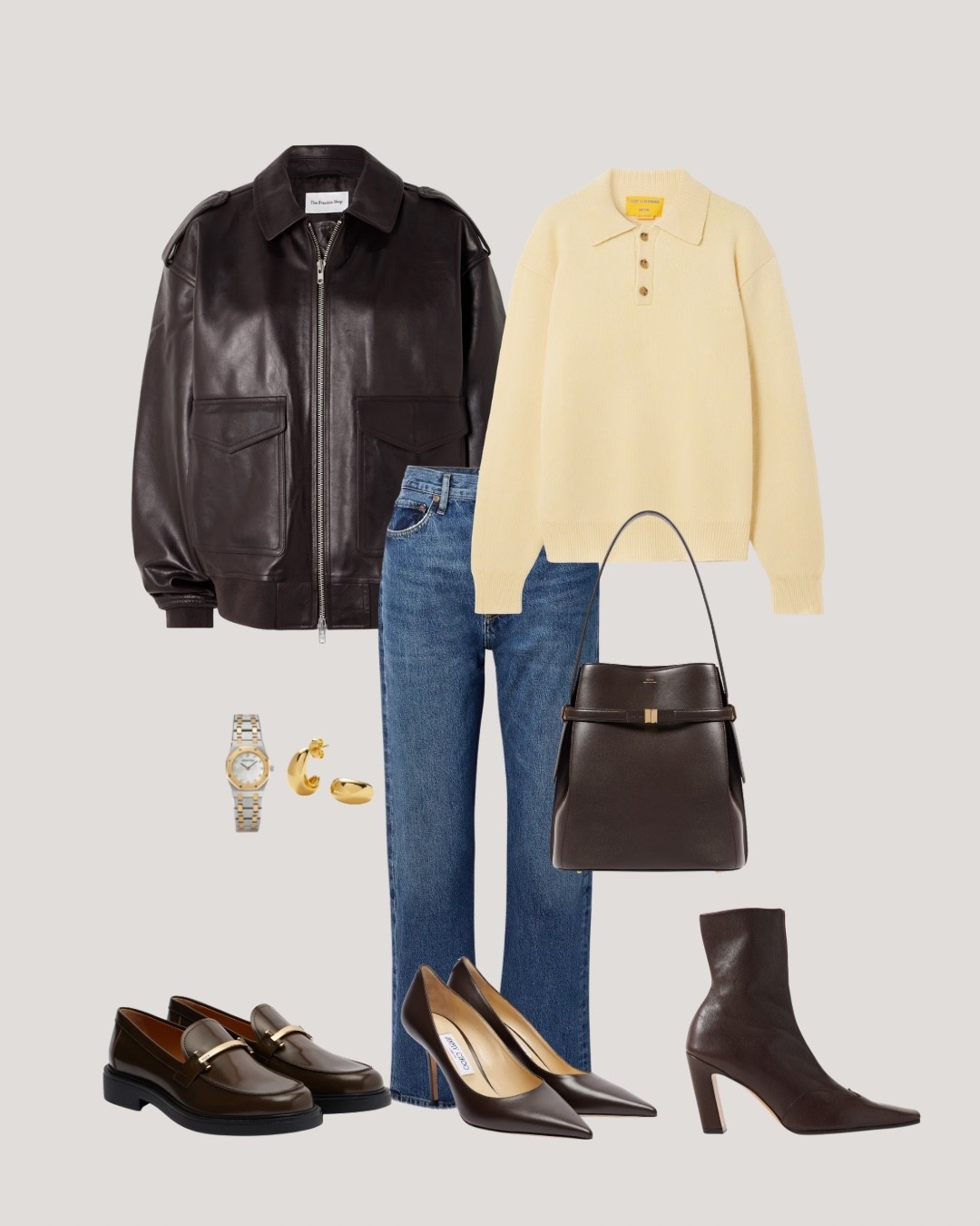 Which shoes are you choosing? Loafers, pumps, or boots? Brown is having its moment this season, and paired with butter yellow it’s easily one of the best combos! 💛🤎

#LTKStyleTip #LTKShoeCrush