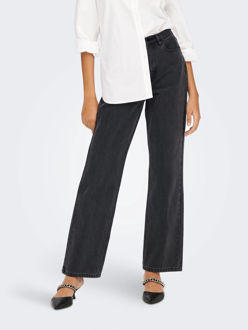 JDYDICHTE HW WIDE DG Loose Fit Jeans | ONLY® | Only.com