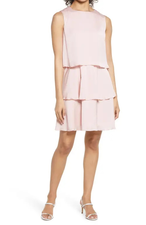 Sam Edelman Tiered Shift Dress in Blush at Nordstrom, Size 6 | Nordstrom