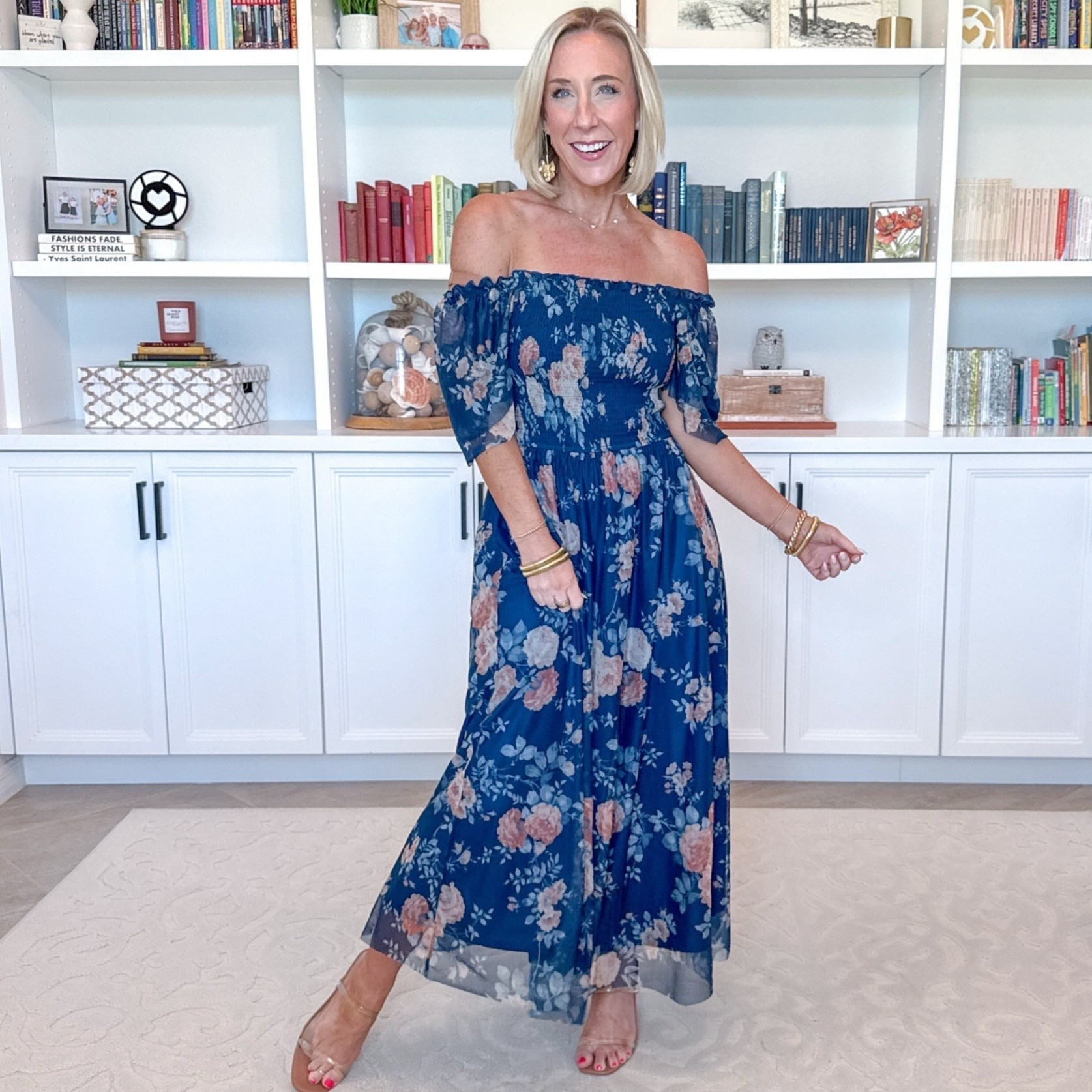 Amazon - special occasion dresses. Floral Square Neck Mesh Smocked Short Sleeve Maxi Dress - size small. 12 colors. 

 

#LTKWedding #LTKSeasonal #LTKOver40