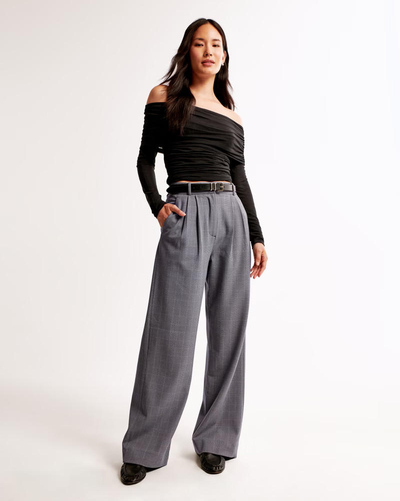 A&F Sloane Tailored Wide Leg Pant | Abercrombie & Fitch (US)