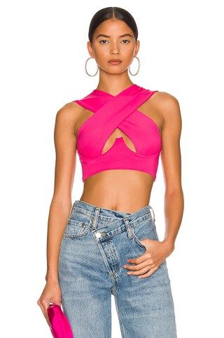 superdown Kacie Cross Over Top in Hot Pink from Revolve.com | Revolve Clothing (Global)