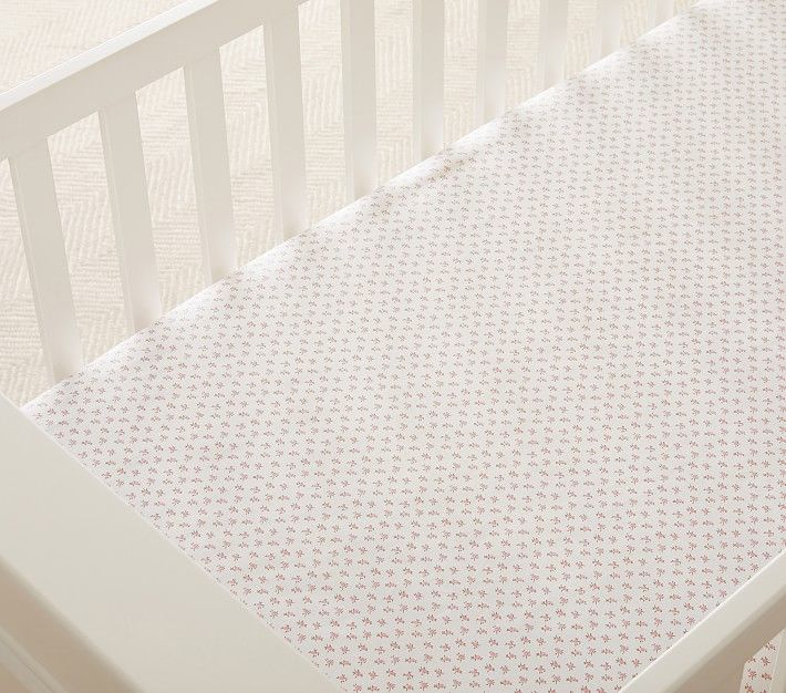 Emily & Meritt Rosebud Crib Fitted Sheet | Pottery Barn Kids