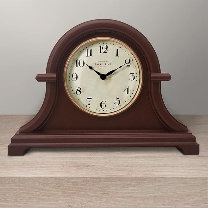 Presentime & Co. Mantel Clock Vintage Farmhouse Series, Napoleon Desk & Shelf Clock, 13 x 10 inch... | Amazon (US)
