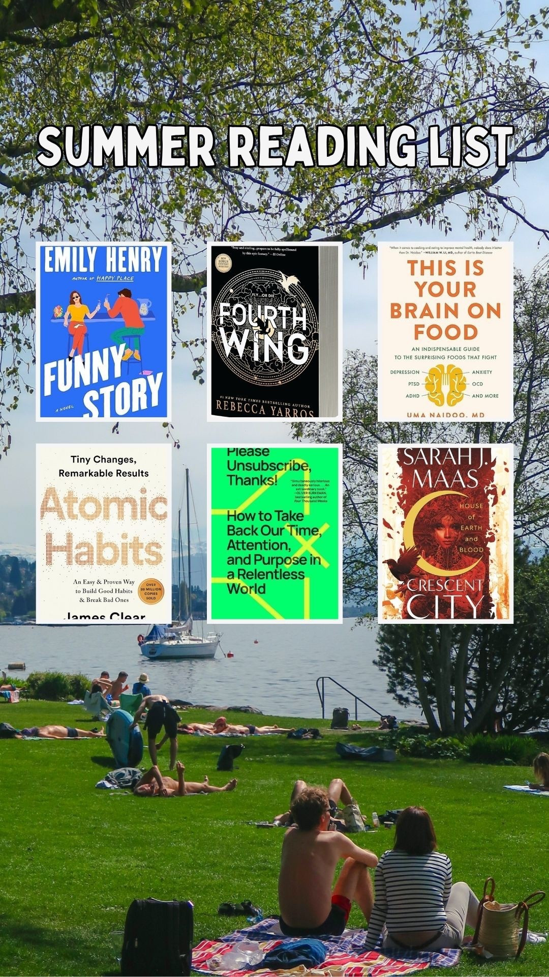 summer reading list! nonfiction & fiction best sellers!! such good reads