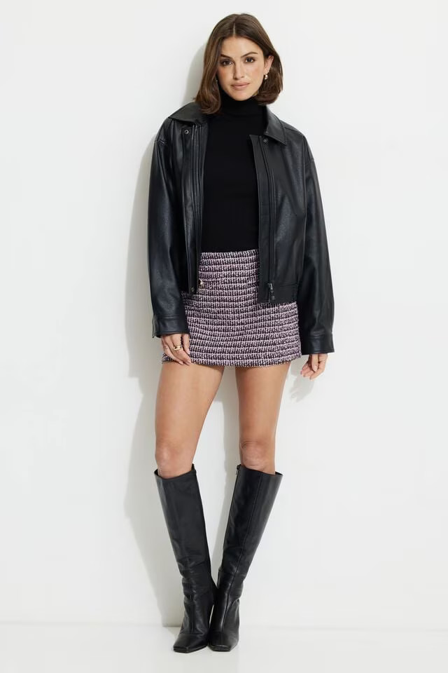 Tweed Mini Skirt | Dynamite Clothing