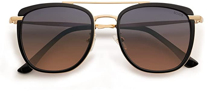 SOJOS Retro Aviator Square Polarized Sunglasses For Women Men,Vintage Women's Sun Glasses Shades ... | Amazon (US)