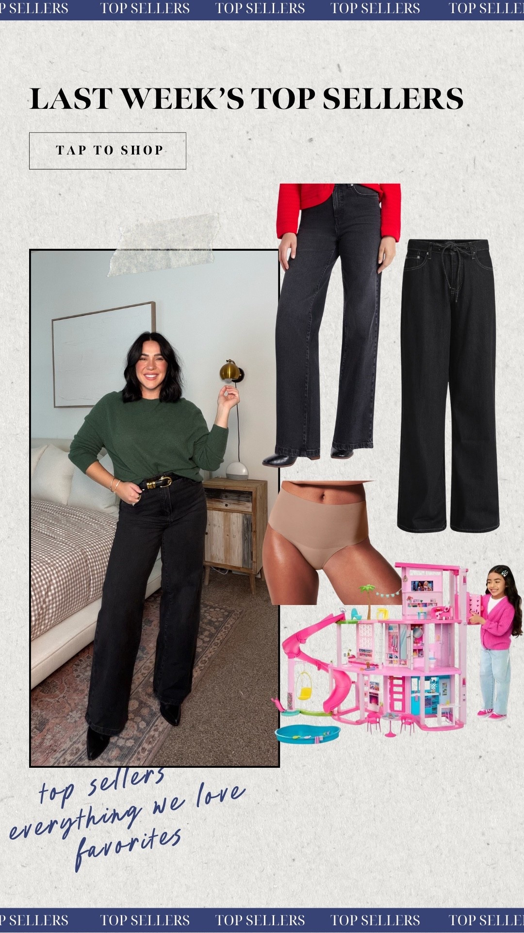 Top sellers from last week! Top selling Walmart jeans on sale, select colors of my favorite everyday undies on sale too! Barbie dream house. 

#LTKHoliday #LTKSeasonal #LTKMidsize