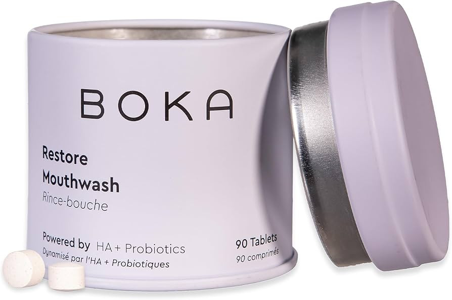Boka Travel Size Mouthwash Tablets - Hydroxyapatite, Fluoride/Alcohol Free & Eco-Friendly - Chewa... | Amazon (US)