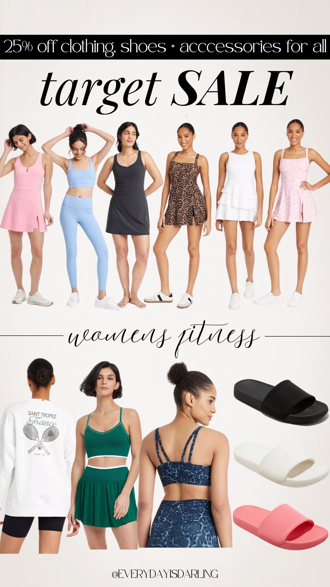 Let’s get moving — in style! Target has 25% off clothing right now, and I rounded up the BEST women’s fitness + athleisure finds! Think cute sets, dresses, and activewear that actually motivates your workout (or coffee run)!



#TargetStyle #ActivewearGoals #LTKfit #LTKSale #AthleisureLook #WomensActivewear #TargetFinds #SpringStyleRefresh #LTKunder50

#LTKSaleAlert