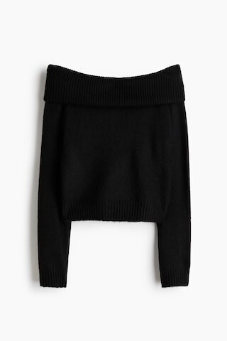 H & M - Off-the-Shoulder Sweater - Black | H&M (US + CA)