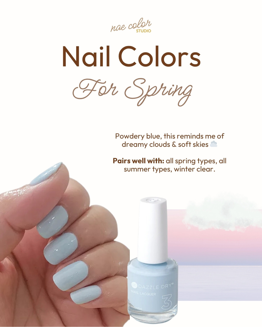 Nail color recommendations for spring based on your seasonal type! 🌼🌷💅 

 #LTKselfcare #LTKSeasonal #LTKBeauty