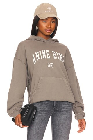 ANINE BING Sport Harvey Sweatshirt in Dusty Olive from Revolve.com | Revolve Clothing (Global)