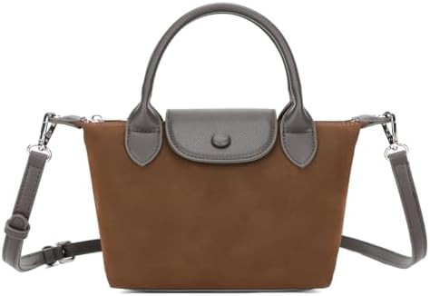 Quilted Crossbody Bags for Women, Designer Hobo Shoulder Purse, Suede Fall Tote Handbags with Two... | Amazon (US)