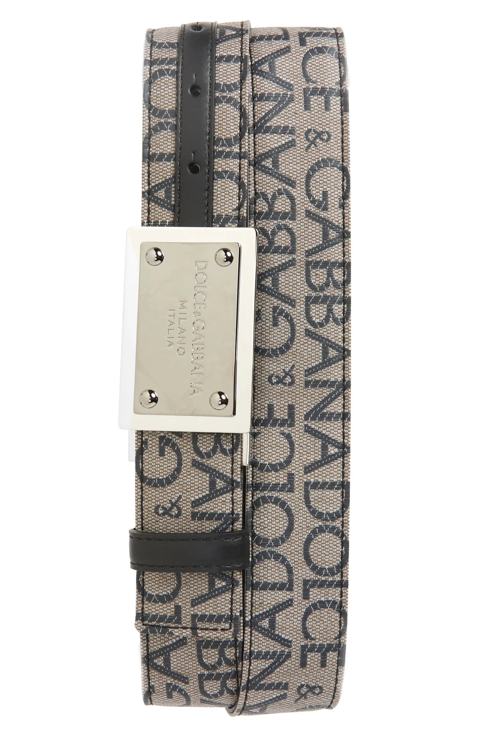 Logo Jacquard Coated Canvas Belt | Nordstrom