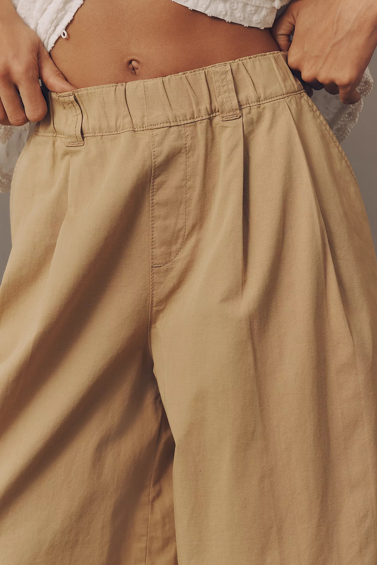 Maeve Cotton Linen Balloon Trousers | Anthropologie (US)
