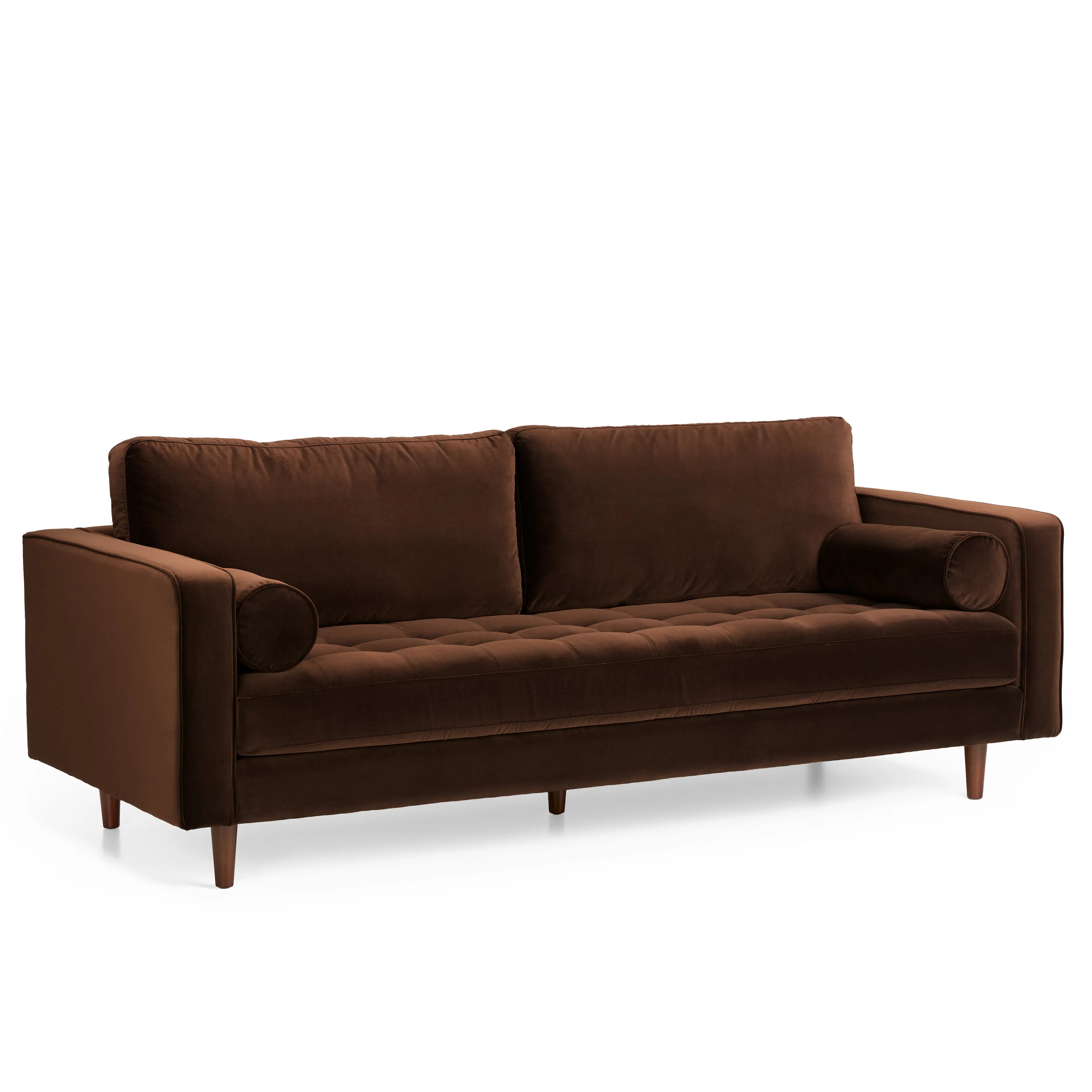 Sven 88" Tufted Velvet Sofa - Plush Pacific Brown | Article
