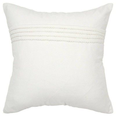 Solid Poly Filled Square Pillow White - Rizzy Home | Target