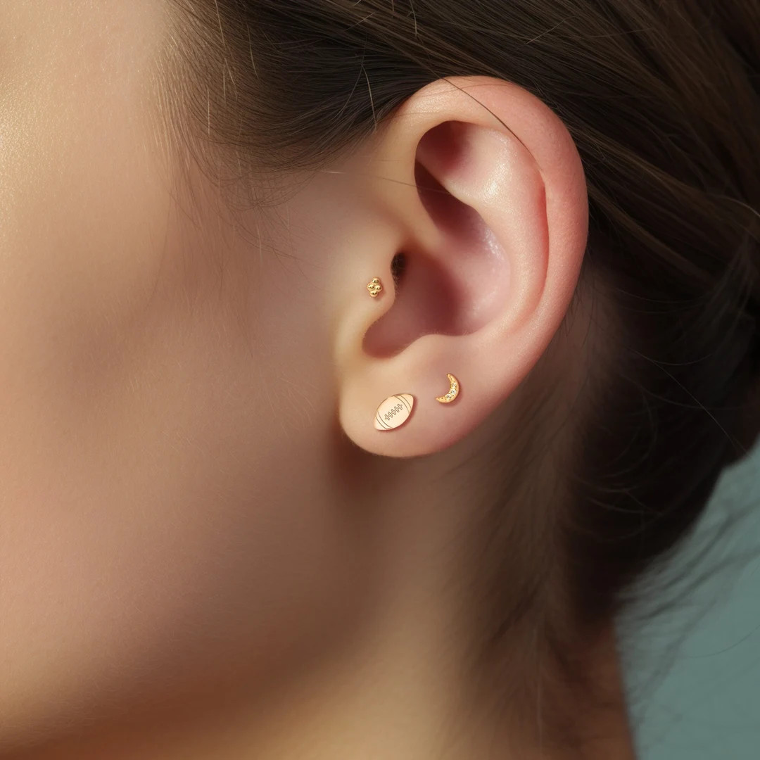 Football Earrings, Sports Earring, College Sports Team Earrings, Handmade Jewelry, Team Sports Gi... | Etsy (US)