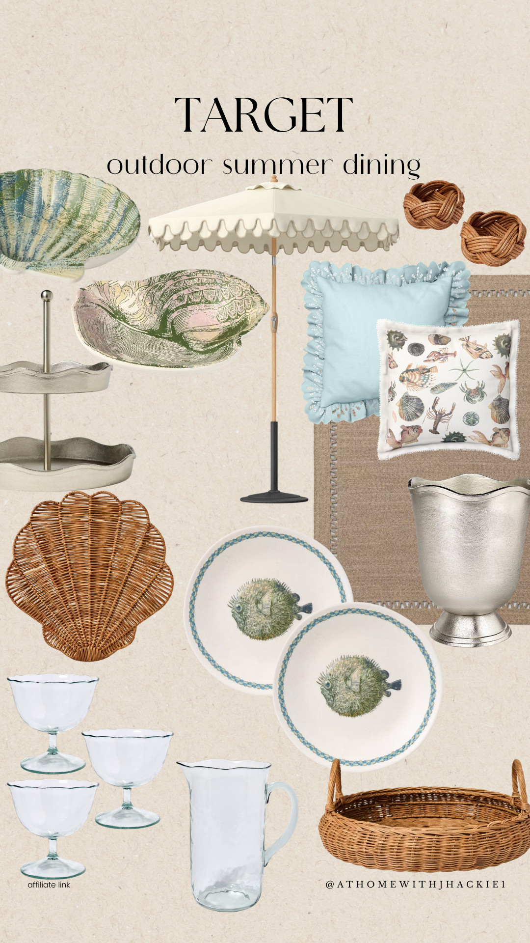 TARGET outdoor summer dining
outdoor summer dining, target patio decor, coastal outdoor decor, summer entertaining ideas, outdoor table styling, target outdoor living, patio hosting essentials, shell decor accents, woven serving trays, fish print dinnerware, outdoor dining inspiration, summer patio accessories, coastal grandmother decor, outdoor entertaining decor, beach inspired patio, target summer decor, wicker decor accents, outdoor umbrella inspiration, coastal table decor, summer hosting essentials

#LTKSeasonal #LTKHome