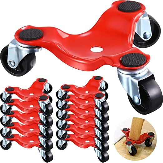 12 Pcs Furniture Mover Dolly 3 Wheels Dolly Steel Furniture Mover with Wheels 6 Inch Steel Tri Do... | Amazon (US)