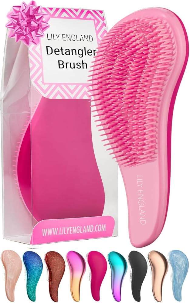 Detangler Brush for Thick Hair, Curly, Straight & Natural Hair - Gentle Detangling Hair Brush for... | Amazon (US)