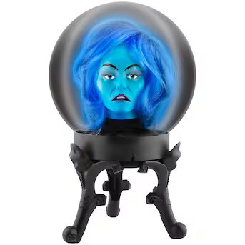 Disney 14-in Howling Lighted Animatronic Haunted Mansion Madame Leota Tabletop Decoration | Lowe's