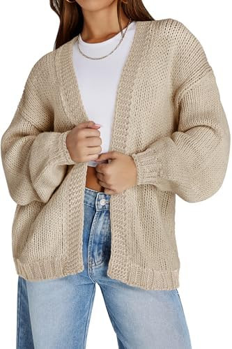 Cakulo Womens Oversized Chunky Cardigan Sweaters Open Front Long Cardigans Fall Coatigan 2025 Kni... | Amazon (US)
