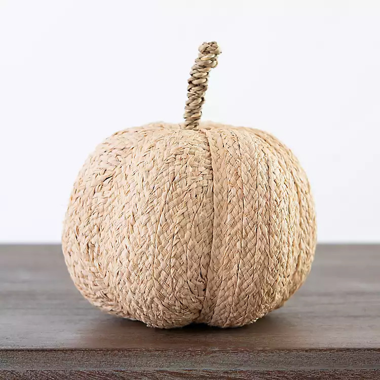 New! Natural Braided Pumpkin Statue, 10 in. | Kirkland's Home