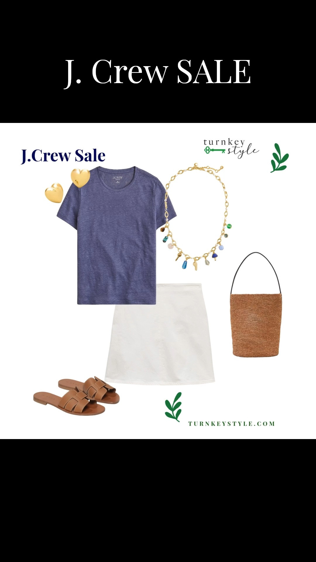 J.crew is having a fantastic sale. I grabbed a few items and can’t wait to wear them. 
A linen tee, denim skirt, add jewelry and accessories and you are out the door. 

I’m Elisa, a Dallas based wardrobe stylist, consultant, founder of Turnkey Style, and author of The Style Advantage: I Say What HR Can’t. 

I work one on one with professionals as well as with leaders and corporate teams to build authentic executive presence that drives real ROI.

👉🏼 I’m also a mom of two grown boys, a wife, a post-menopausal woman in business, 5’4”, a size 12/14 on the bottom and L on top. 

🙋🏻‍♀️ I’ve been everything from a size 10–18+, which is why fit, function, and real life always come first.

#LTKSaleAlert #LTKOver40 #LTKgrwm