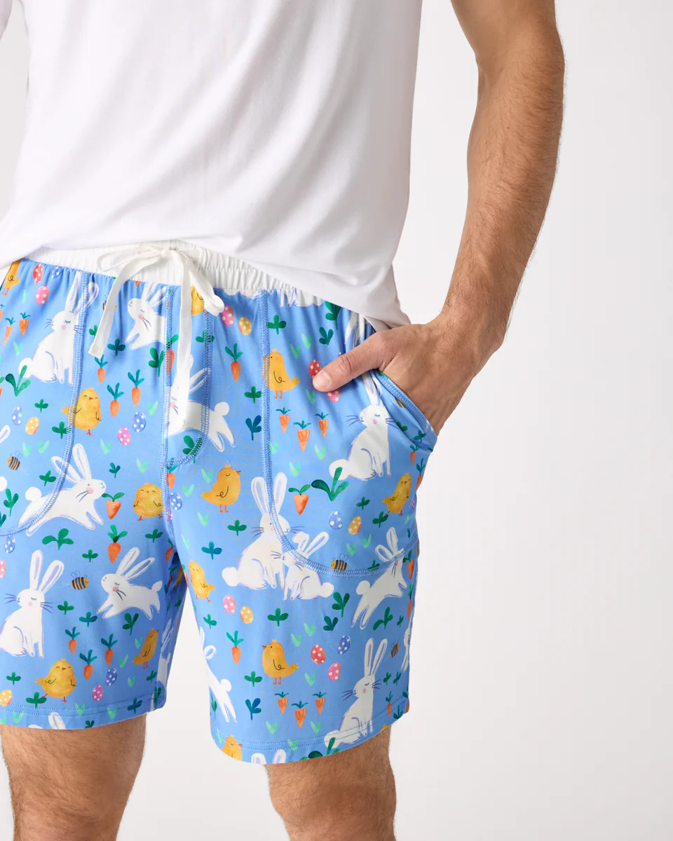 Bunny Patch Men's Pajama Shorts | Little Sleepies