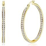 PAVOI 14K Gold Plated 925 Sterling Silver Post Cubic Zirconia Hoop Earrings | Amazon (US)