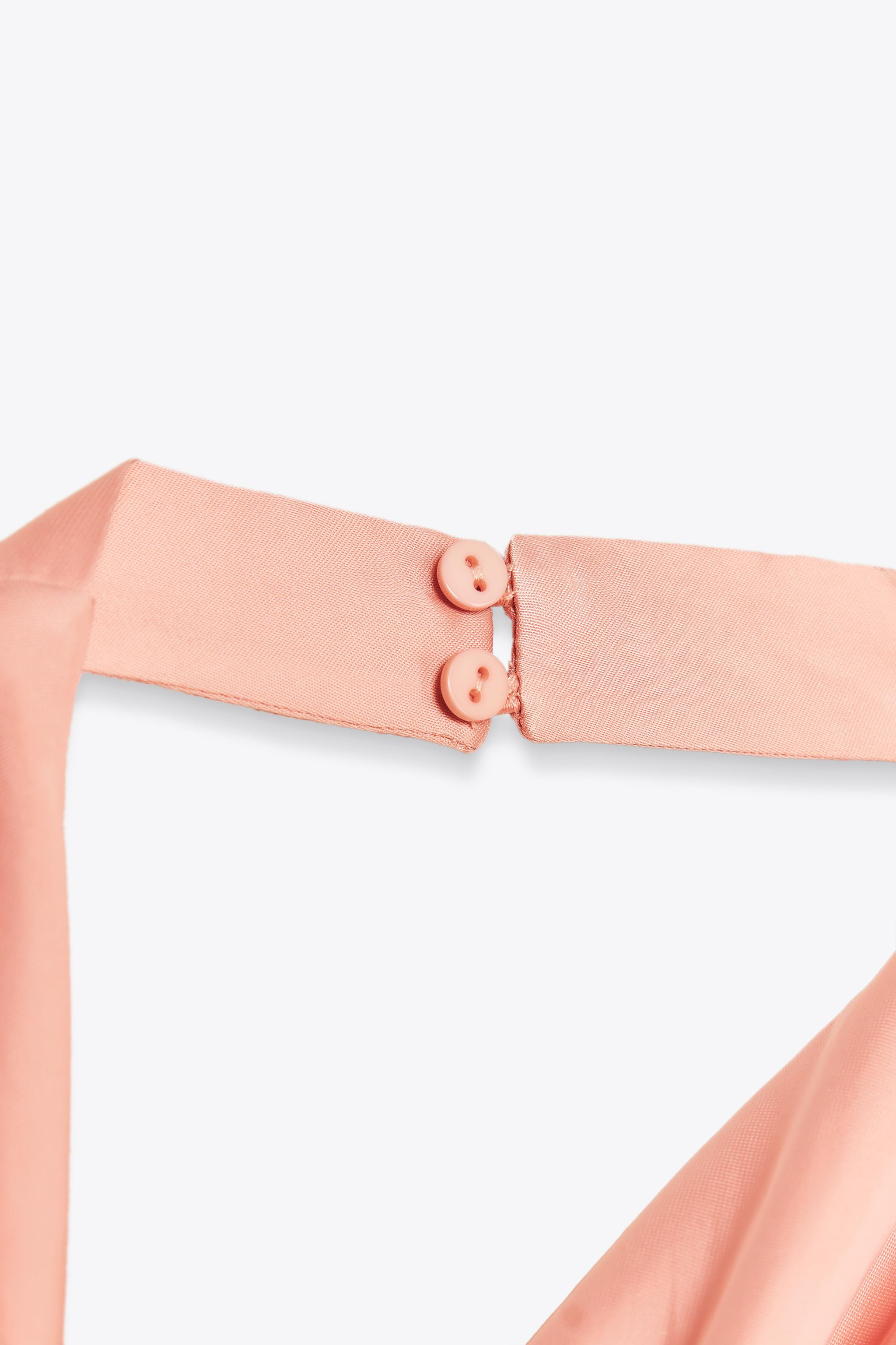 SATIN HALTER TOP WITH GOLD APPLIQUÉ | Zara UK