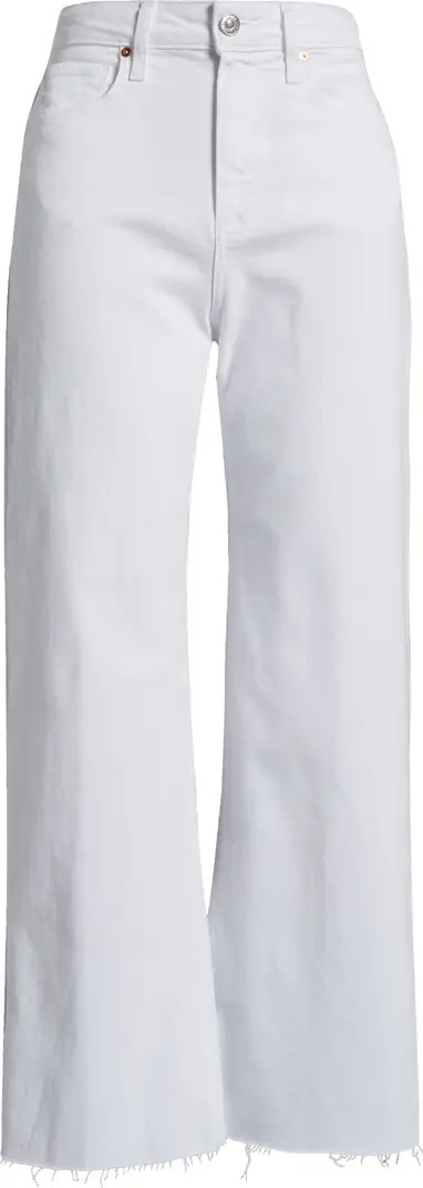 PAIGE Women's Anessa High Waist Raw Hem Wide Leg Jeans | Nordstrom | Nordstrom
