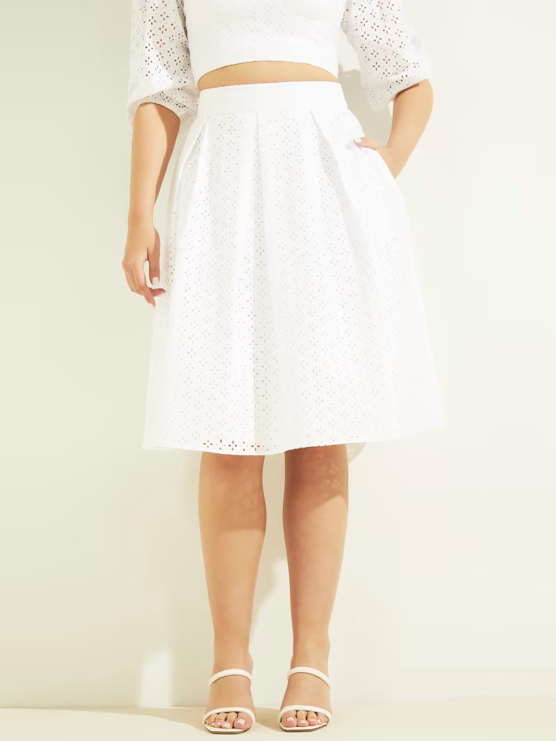 Nelia Eyelet Skirt | Guess (US)