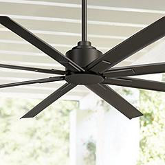 65" Minka Aire Xtreme H2O Coal Black Wet Rated Ceiling Fan with Remote | www.lampsplus.com | Lamps Plus