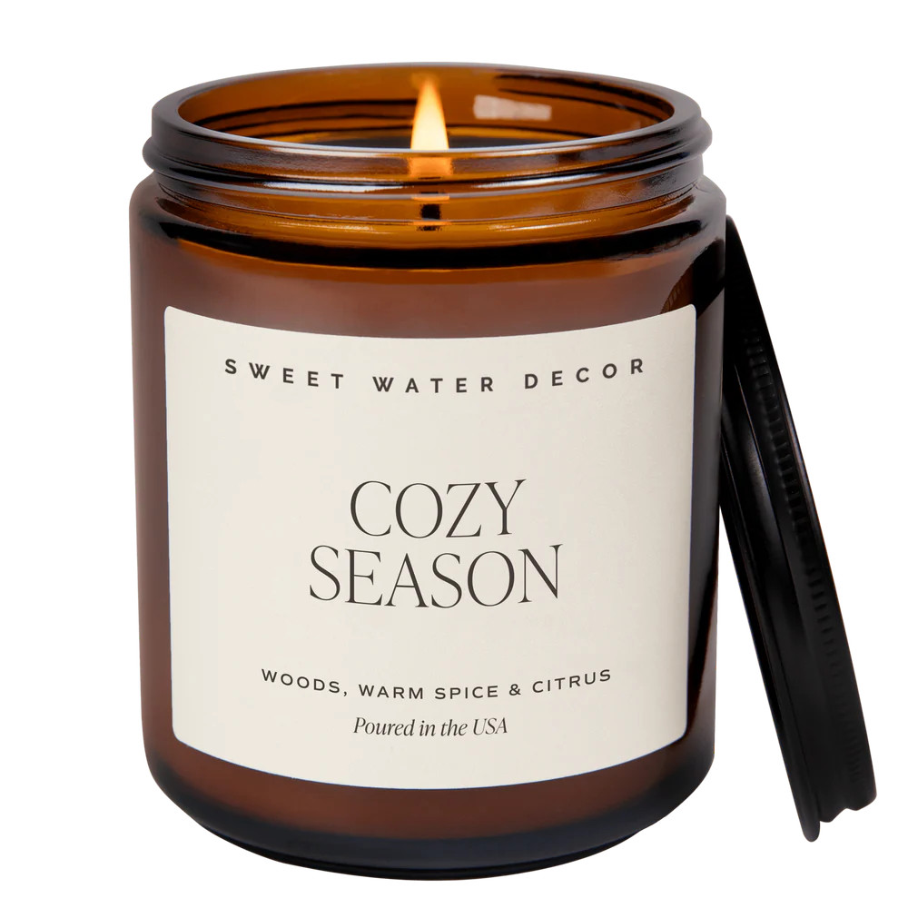 Cozy Season Soy Candle - Amber Jar | Sweet Water Decor | Sweet Water Decor, LLC