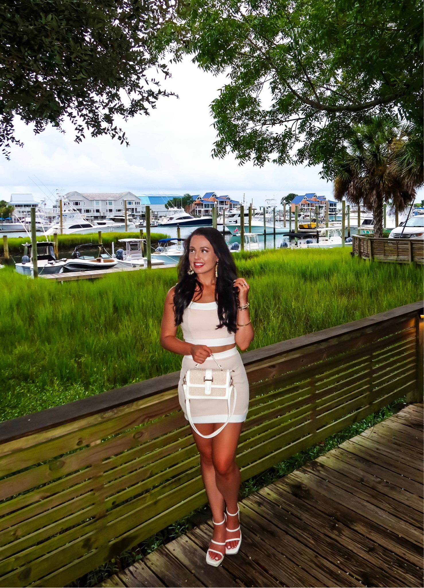 Under $15 amazon two piece skirt set (small, size up if in between sizes), under $10 amazon rattan shell earrings, under $30 amazon rattan purse and under $40 amazon white platform heels #founditonamazon 

#LTKSwim #LTKFindsUnder50 #LTKSaleAlert