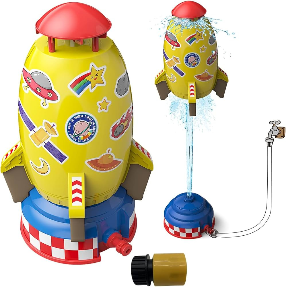 Rocket Sprinklers Kids Toys Water Splash Rocket Outdoor Water Play for Kids Rocket Sprinklers Toy... | Amazon (US)